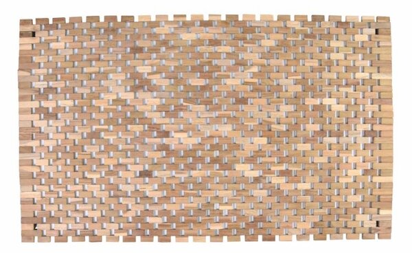 Protiskluzová předložka do koupelny, teak, 80 x 48 cm