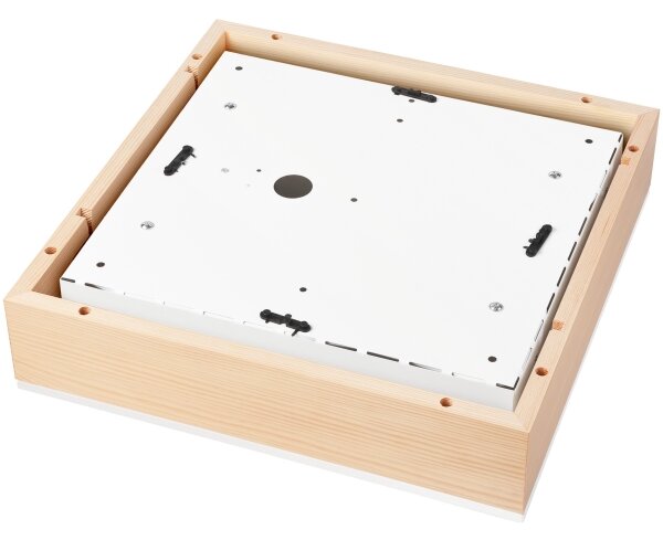 Stropní svítidlo NATURAL SQUARE 4xE27/15W/230V 39x39 cm borovice/bílá