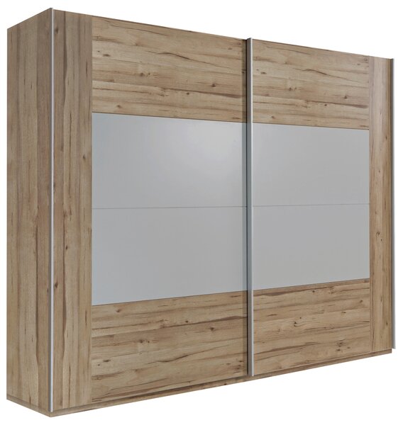 SKŘÍŇ S POSUVNÝMI DVEŘMI, šedá, dub artisan, 270/210/61 cm Ti'me - Šatní skříně