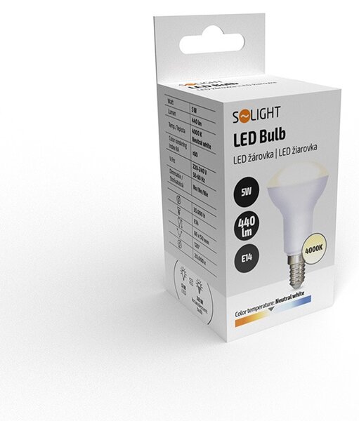 SOLIGHT SMD LED žárovka reflektorová R50 5W E14 4000K 440lm