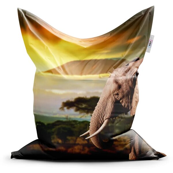 Sablio Sedací vak Classic Slon z profilu - 150x100 cm