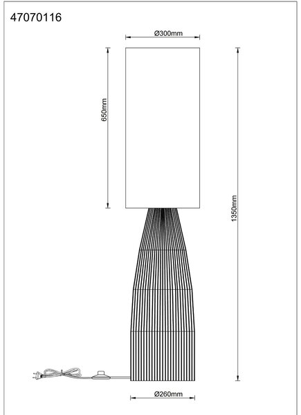 STOJACÍ LAMPA, 30/135 cm Novel - Online Only svítidla, Online Only