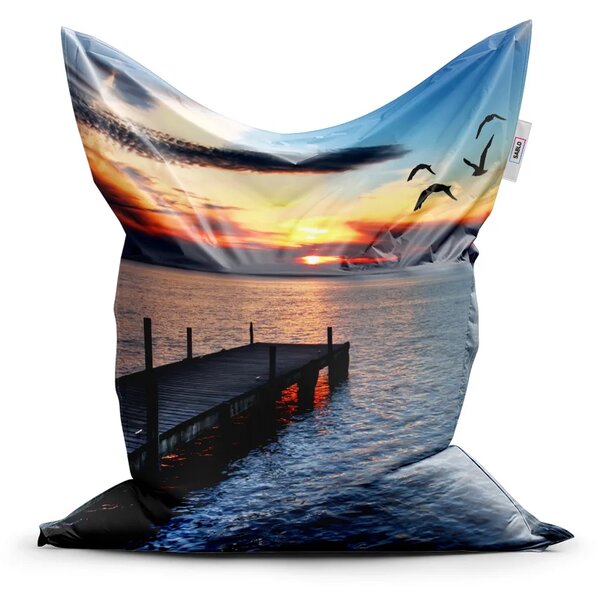 Sablio Sedací vak Classic Západ slunce nad molem - 150x100 cm