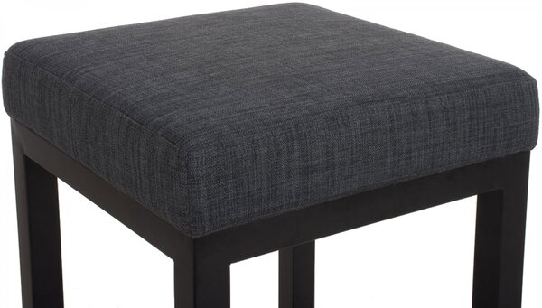 Barová židle Taylor 85 cm - látka, kovové nohy černé - Tmavě šedá