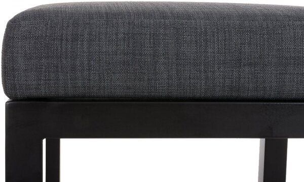 Barová židle Taylor 85 cm - látka, kovové nohy černé - Tmavě šedá