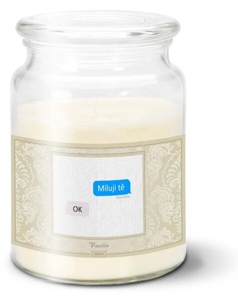 Sablio Svíčka Miluji tě, OK - 500 g