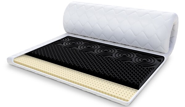 Přistýlka z profilované 7zónové pěny HR H30 NERO S LATEXEM 90x200 cm 7cm