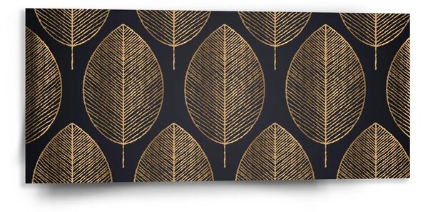 Sablio Obraz Zlaté listy - 110x50 cm