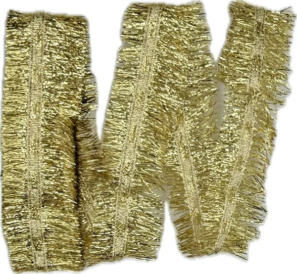 Stuha zlatá třásňová Boa Effect 25mm x 2m