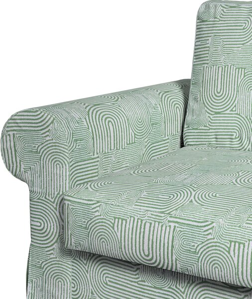 Potah na pohovku IKEA Backabro 2-místná, rozkládací barva zelená látka pletený vzor, vzorované