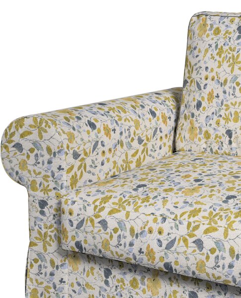 Potah na pohovku IKEA Backabro 2-místná, rozkládací barva žlutá látka pletený vzor, vzorované