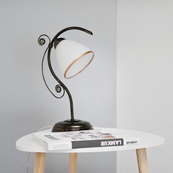 Stolní lampa RETRO II 1xE27/60W/230V černá patina