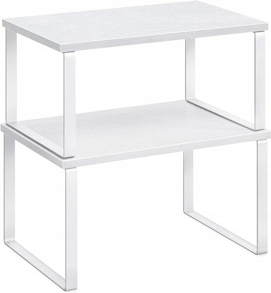 POLICE REGÁL ORGANIZÉR SADA 2 STYL LOFT INDUSTRIAL BÍLÁ - 30 cm -
