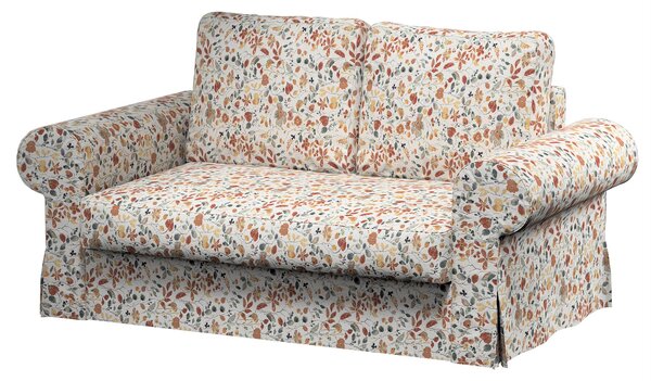 Potah na pohovku IKEA Backabro 2-místná, rozkládací barva oranžová látka pletený vzor, vzorované