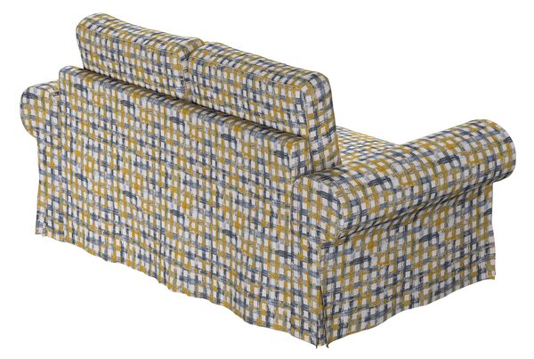 Potah na pohovku IKEA Backabro 2-místná, rozkládací barva modrá látka pletený vzor, vzorované