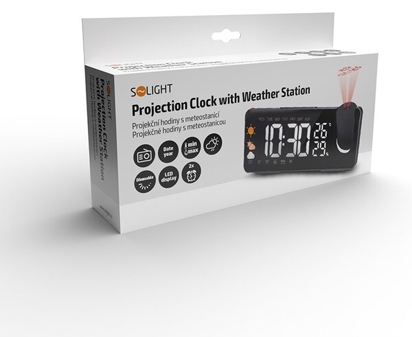 SOLIGHT Projekční hodiny s meteostanicí