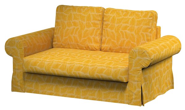 Potah na pohovku IKEA Backabro 2-místná, rozkládací barva žlutá látka pletený vzor, vzorované