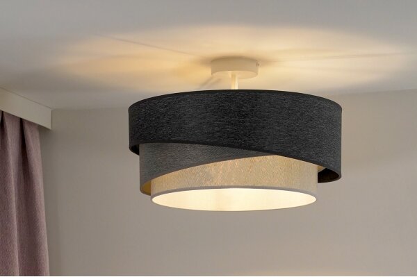 Duolla - Přisazený lustr KOBO 1xE27/15W/230V pr. 45 cm šedá/bílá