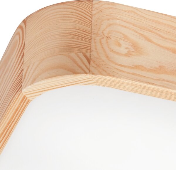 Stropní svítidlo NATURAL SQUARE 4xE27/15W/230V 45x45 cm borovice