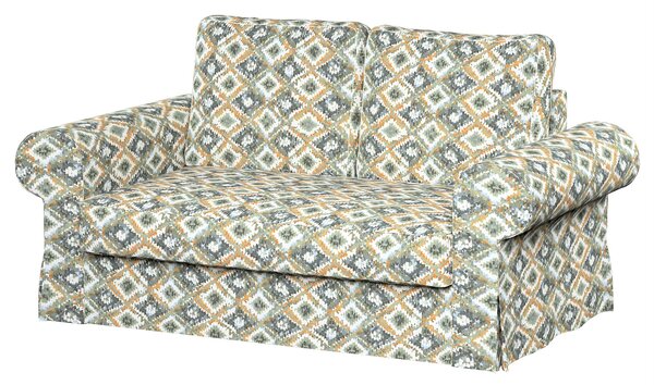 Potah na pohovku IKEA Backabro 2-místná, rozkládací barva modrá látka pletený vzor, vzorované