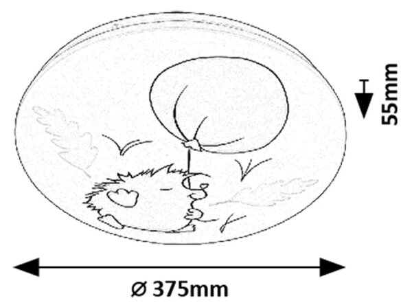Dětské stropní LED svítidlo HEDGY vícebarevná