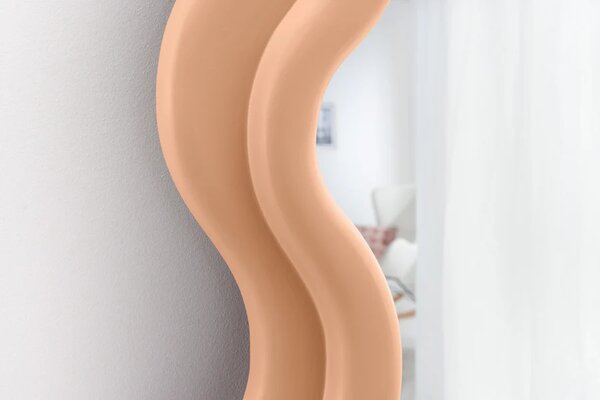 Nástěnné zrcadlo CURVY 160 CM meruňkové Zrcadla | Hranatá