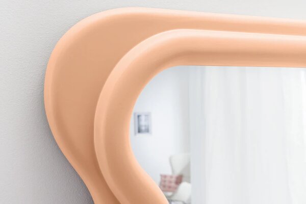 Nástěnné zrcadlo CURVY 160 CM meruňkové Zrcadla | Hranatá
