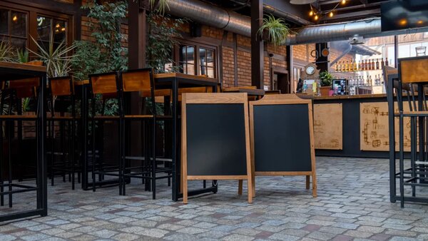 Allboards reklamní áčko s křídovou tabulí 100x60 cm-ozdobný horní rám,PK75WAVE