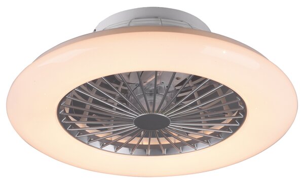 Stropní LED svítidlo s ventilátorem STRALSUND stříbrná