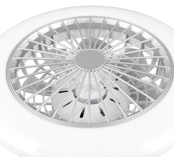 Stropní LED svítidlo s ventilátorem STRALSUND stříbrná