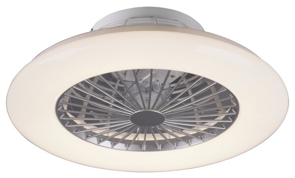 Stropní LED svítidlo s ventilátorem STRALSUND stříbrná