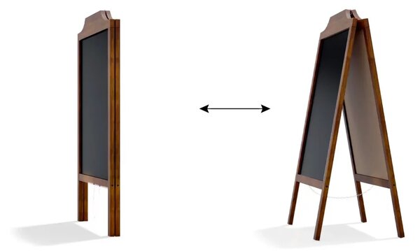 Allboards reklamní áčko s křídovou tabulí 100x60 cm-ozdobný horní rám,PK75WAVE