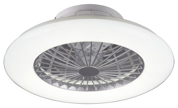 Stropní LED svítidlo s ventilátorem STRALSUND stříbrná