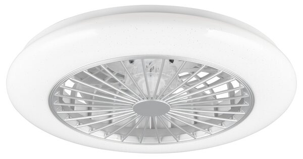 Stropní LED svítidlo s ventilátorem STRALSUND stříbrná