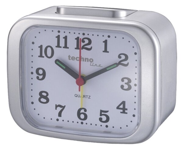 TechnoLine Analogový budík Modell XL silver