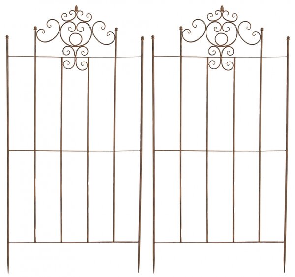 2x Mřížka na popínavé rostliny Paula - 180 x 85,5 cm - Hnědá antik