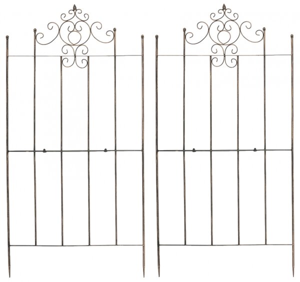 2x Mřížka na popínavé rostliny Paula - 180 x 85,5 cm - Bronzová
