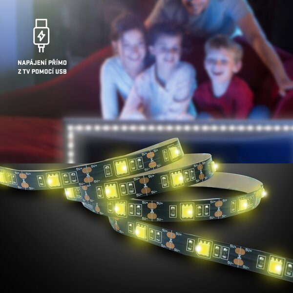 LED pásek RETLUX RLS 101 černá, 2x 50 cm