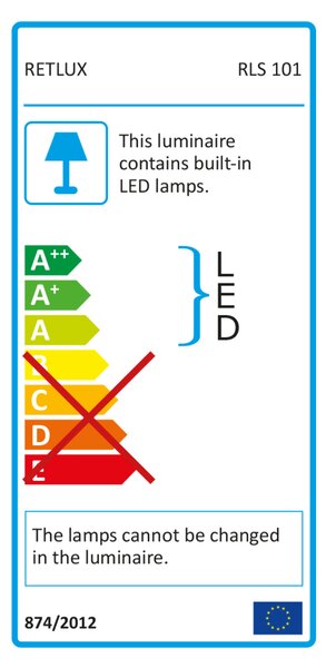 LED pásek RETLUX RLS 101 černá, 2x 50 cm