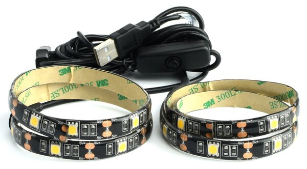 LED pásek RETLUX RLS 101 černá, 2x 50 cm