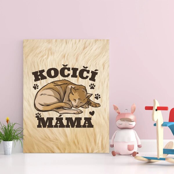 Sablio Dárková cedulka Kočičí máma: 30x40 cm