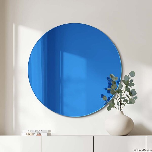 GieraDesign Zrcadlo Round Blue Rozměr: Ø 60 cm