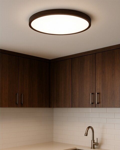 LED Stropní svítidlo LED/40W/230V 3000/4000/6500K pr. 50 cm hnědá