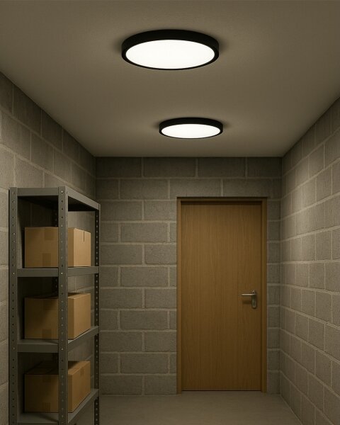 LED Stropní svítidlo LED/24W/230V 3000/4000/6500K pr. 30 cm černá