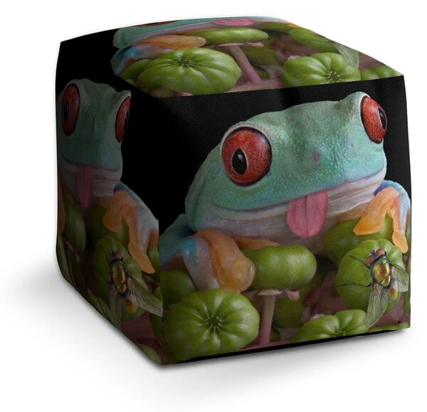 Sablio Taburet Cube Veselá žába - 40x40x40 cm