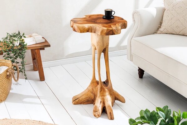 Odkládací stolek WILD ROOT 70 CM masiv teakové dřevo Nábytek | Doplňkový nábytek | Odkládací stolky