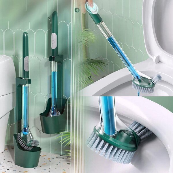 4Leaders Kartáč na wc s dávkovačem čistících prostředků s držákem 49 cm