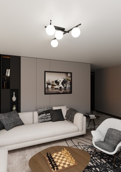 Stropní svítidlo SMART 4xE14/10W/230V černá/bílá