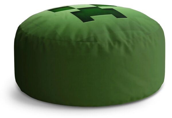 Sablio Taburet Circle Green Blocks: 38x48 cm