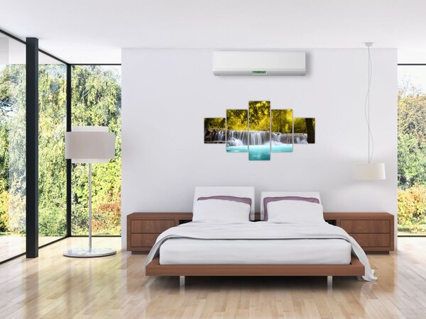 Obraz - Vodopád, s jasnými barvami (125x70 cm)